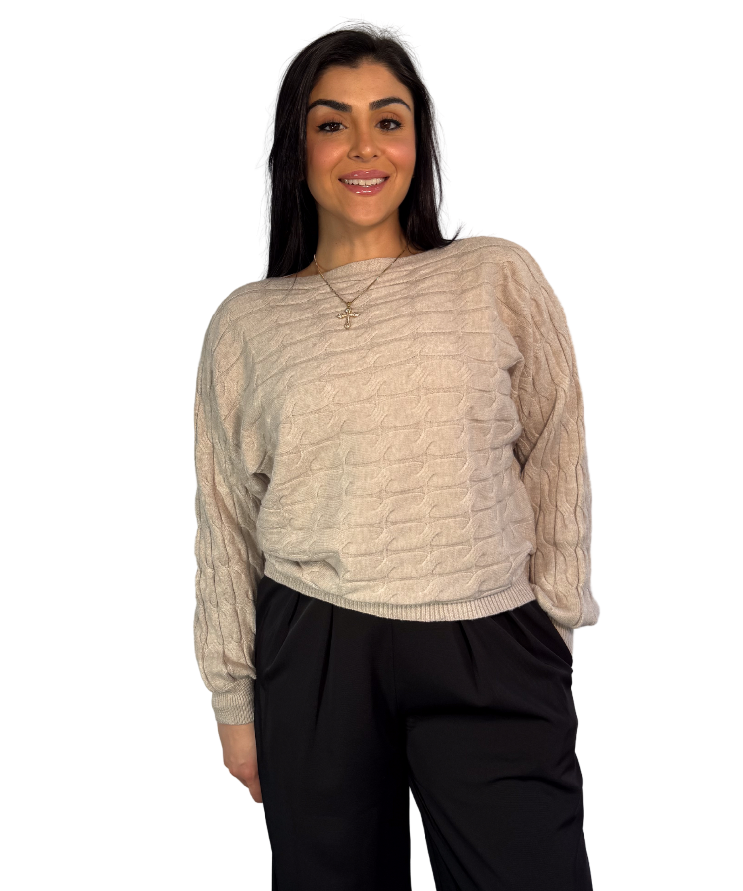 Cable Knit Oat Sweater