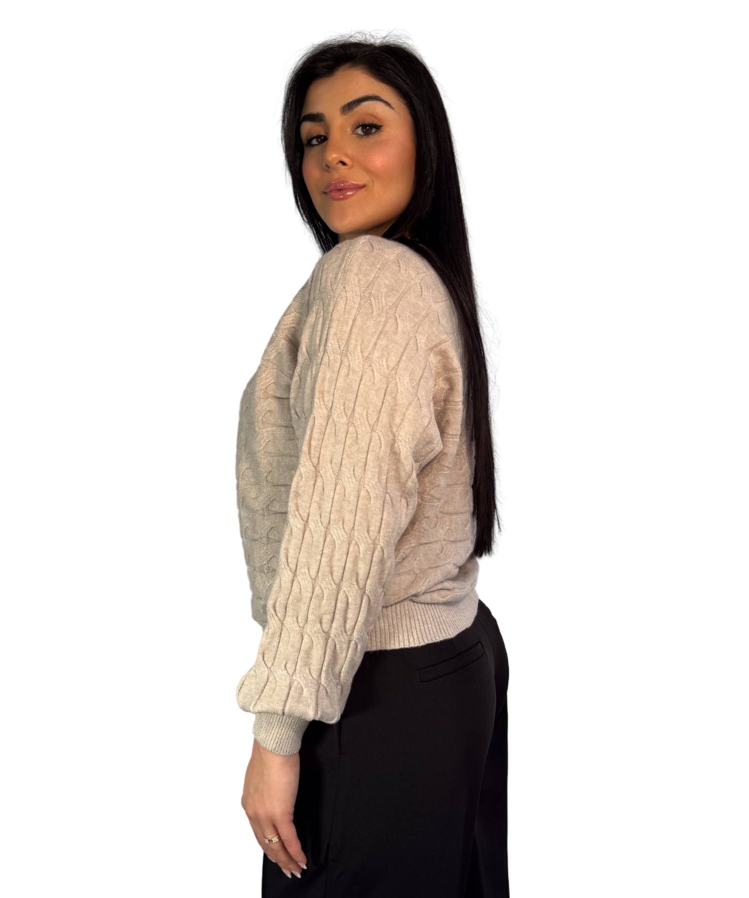 Cable Knit Oat Sweater