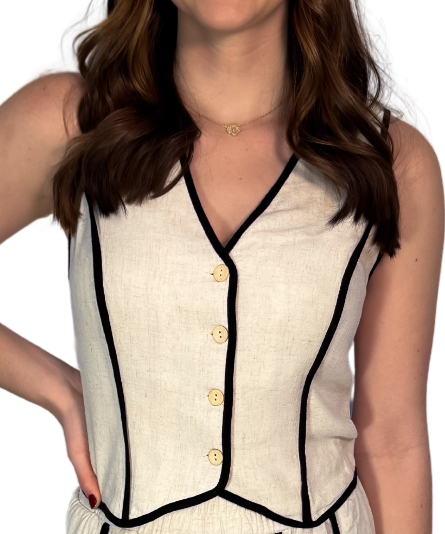 Linen Binding Vest