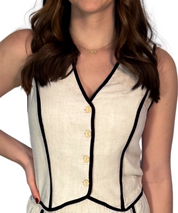 Linen Binding Vest